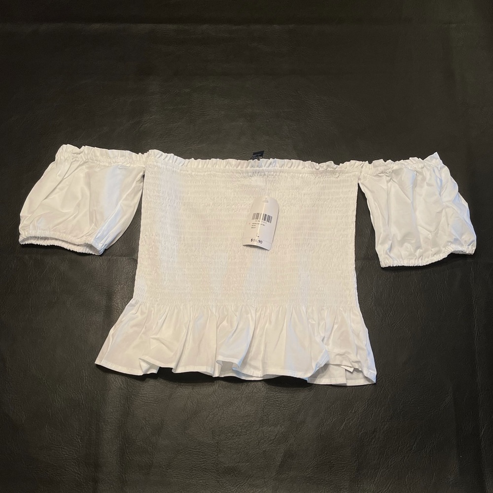 NWT Sz L forever 21 white off the shoulder top